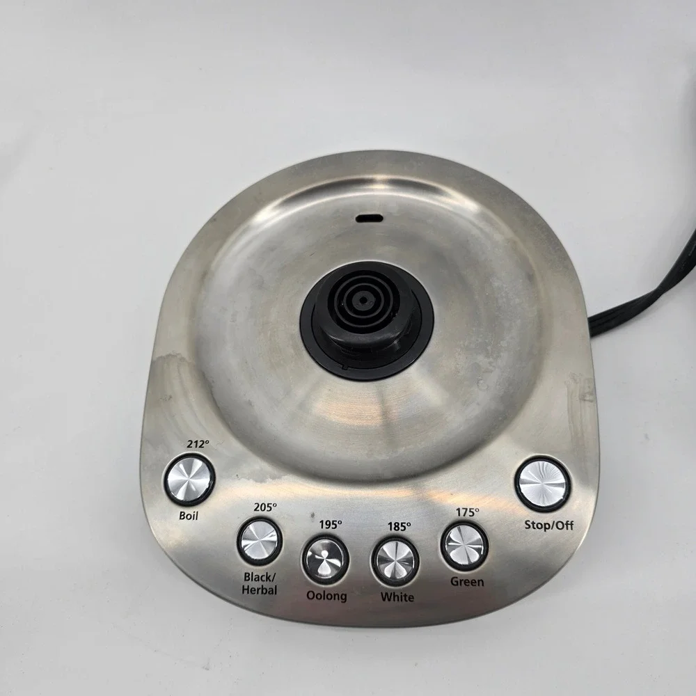 Mr. Coffee Electric Tea Kettle Schott Duran Glass Silver 1.2L 5 Cup